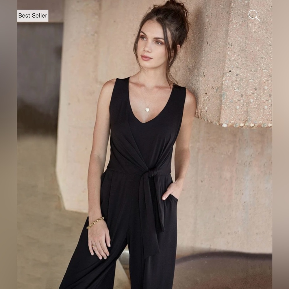 Karen Kane Tie Waist Jumpsuit